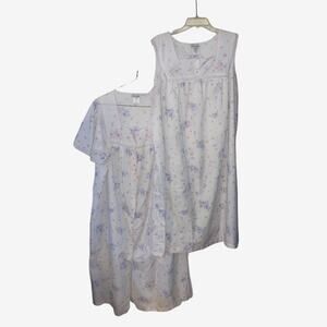 Vintage Kristen Miller 2 piece nightgown robe set sz XL Made in the USA